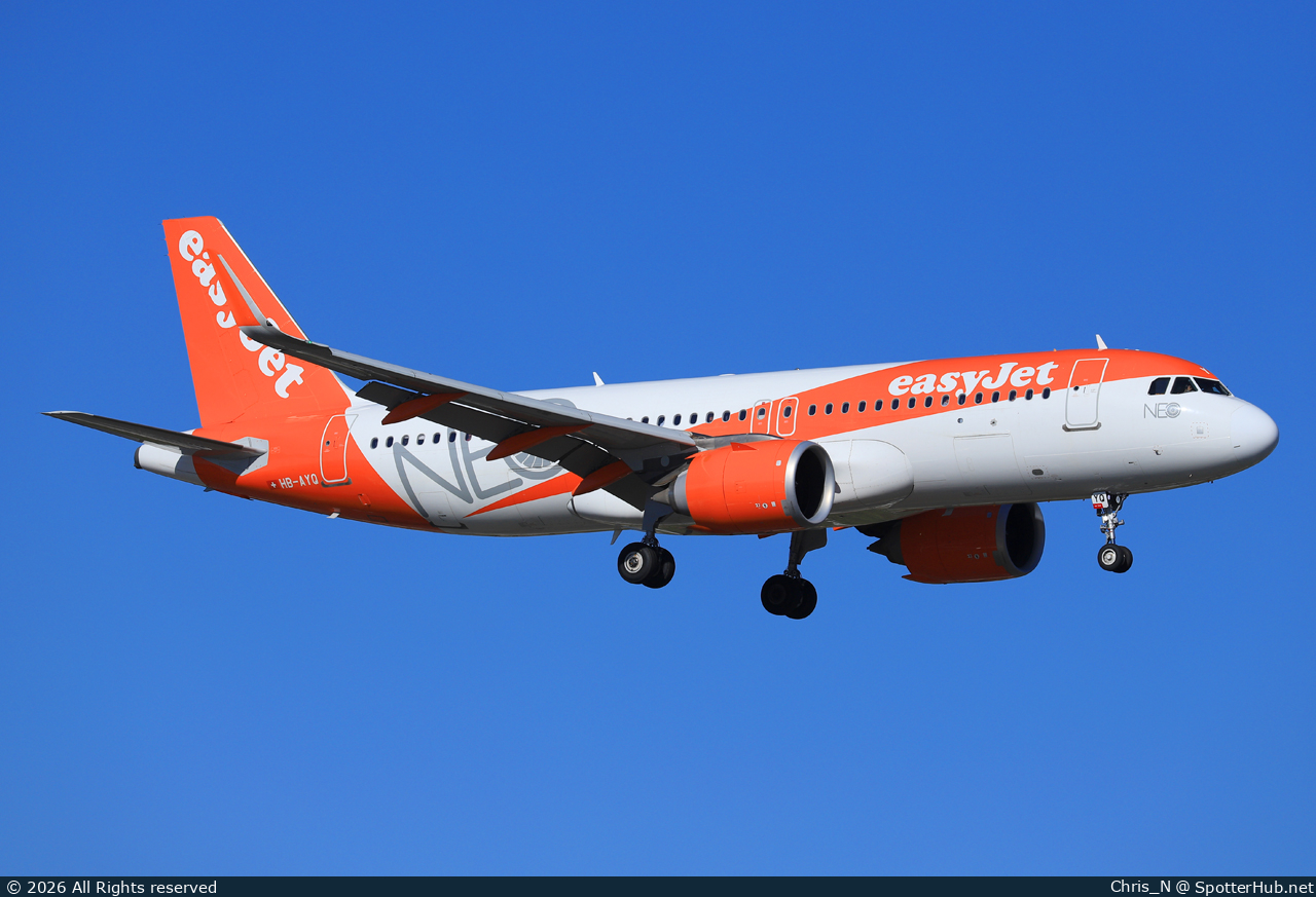 Photo of HB-AYO - Airbus A320-251N operated by easyJet Switzerland