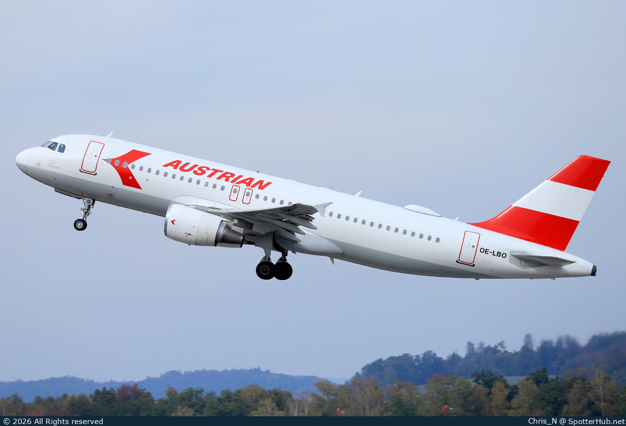 Photo of OE-LBO - Airbus A320-214 operated by Austrian Airlines