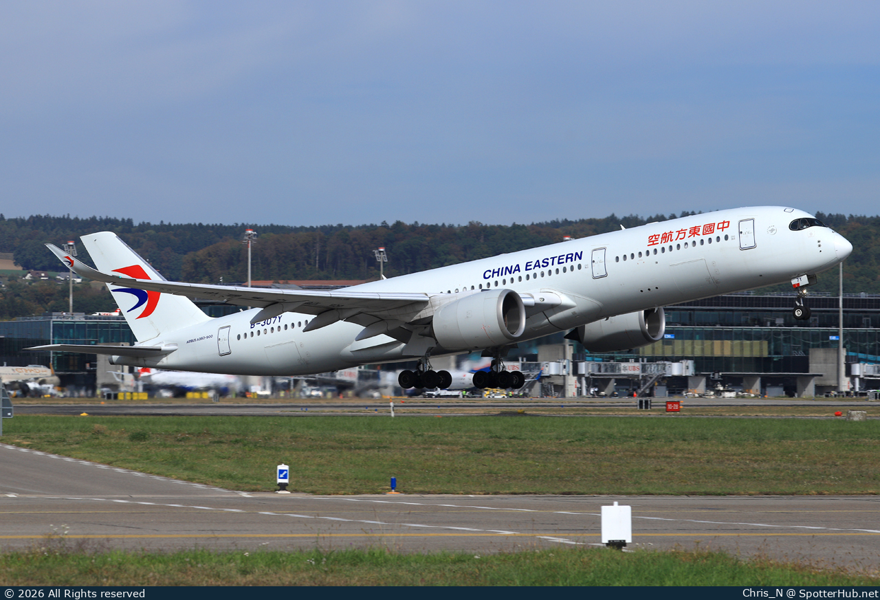 Photo of B-307Y - Airbus A350-941 operated by China Eastern Airlines