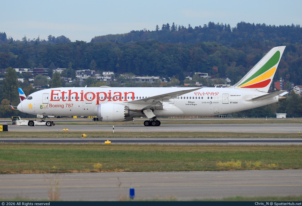 Photo of ET-AOO - Boeing 787-8 Dreamliner operated by Ethiopian Airlines