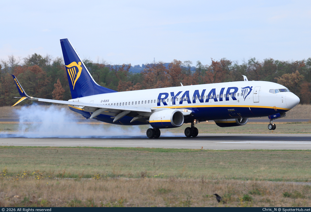 Photo of G-RUKA - Boeing 737-8AS operated by Ryanair UK