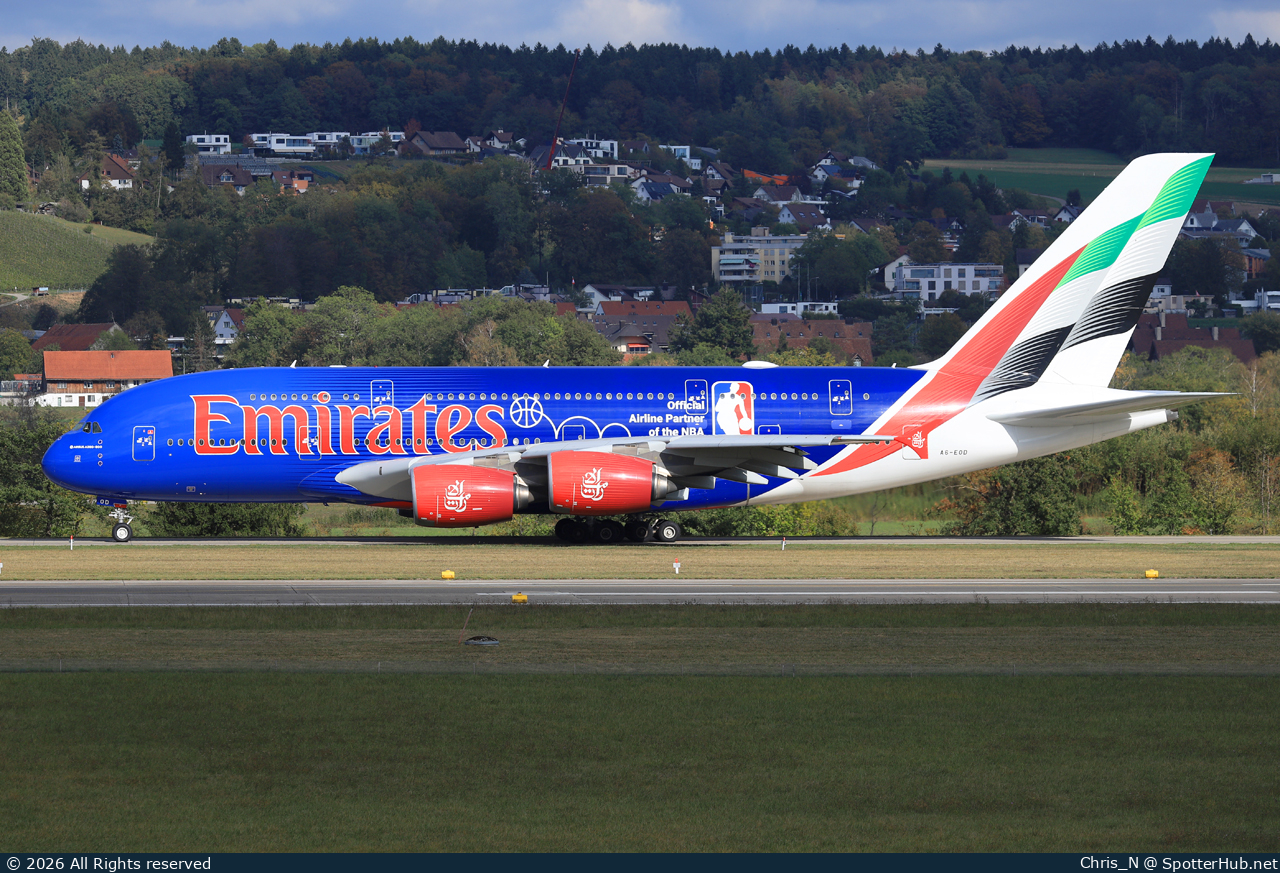 Photo of A6-EOD - Airbus A380-861 operated by Emirates