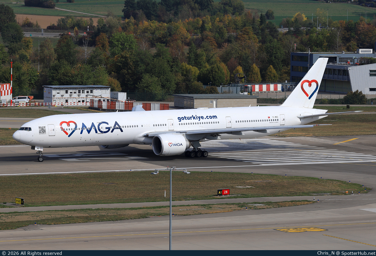 Photo of TC-MGG - Boeing 777-3ZG(ER) operated by Mavi Gök Airlines