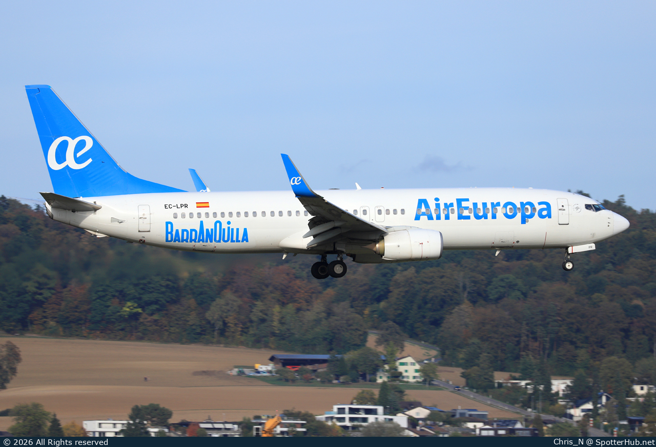 Photo of EC-LPR - Boeing 737-85P operated by Air Europa