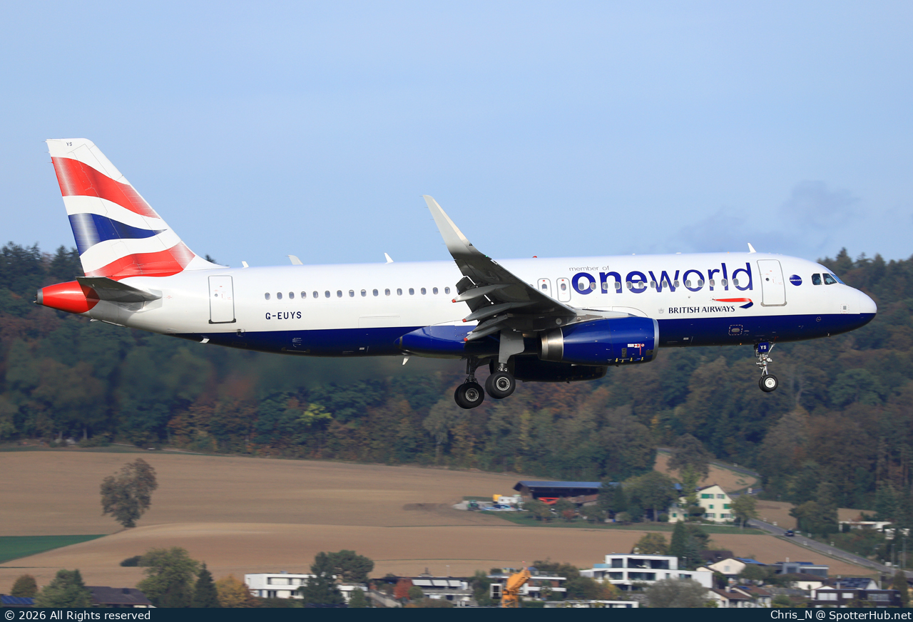 Photo of G-EUYS - Airbus A320-232 operated by British Airways