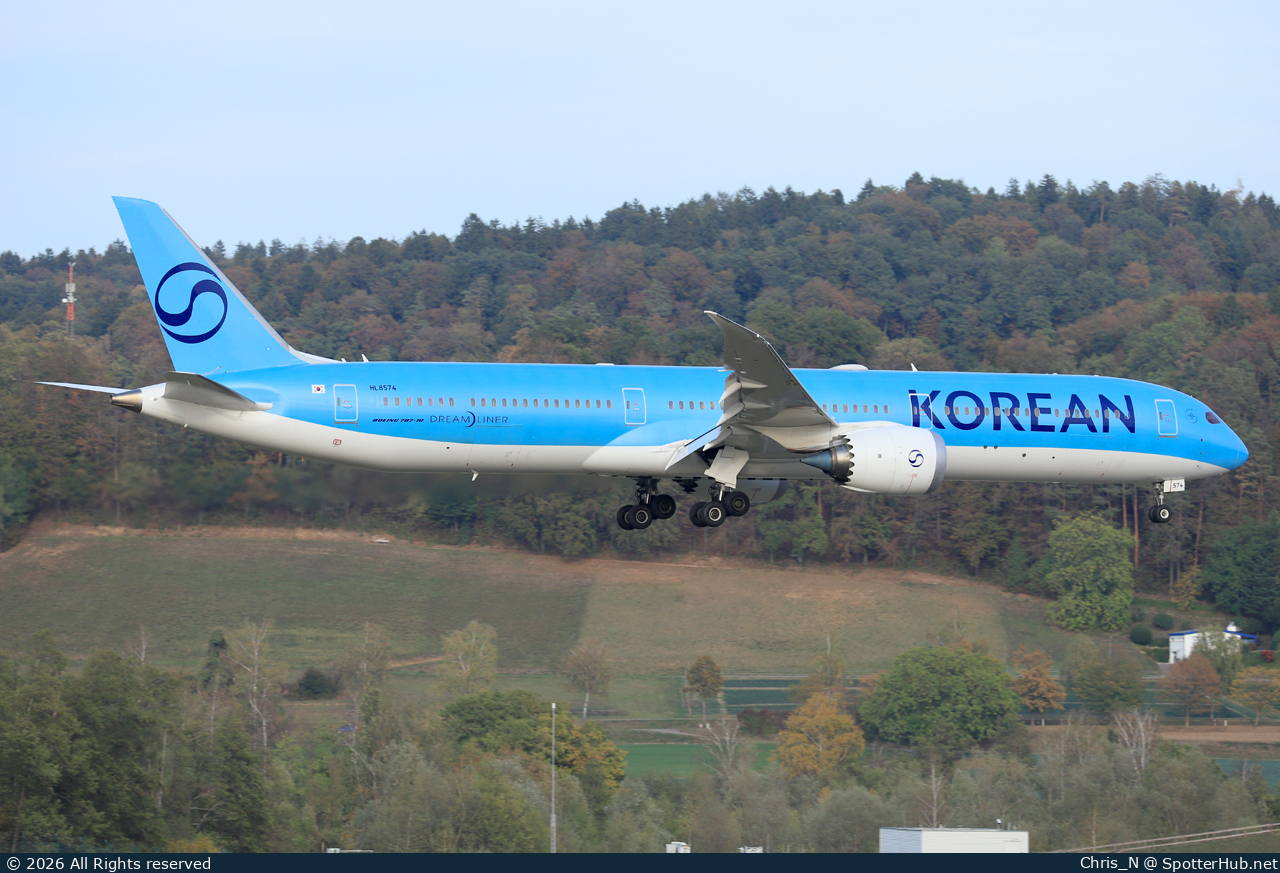 Photo of HL8574 - Boeing 787-10 Dreamliner operated by Korean Air