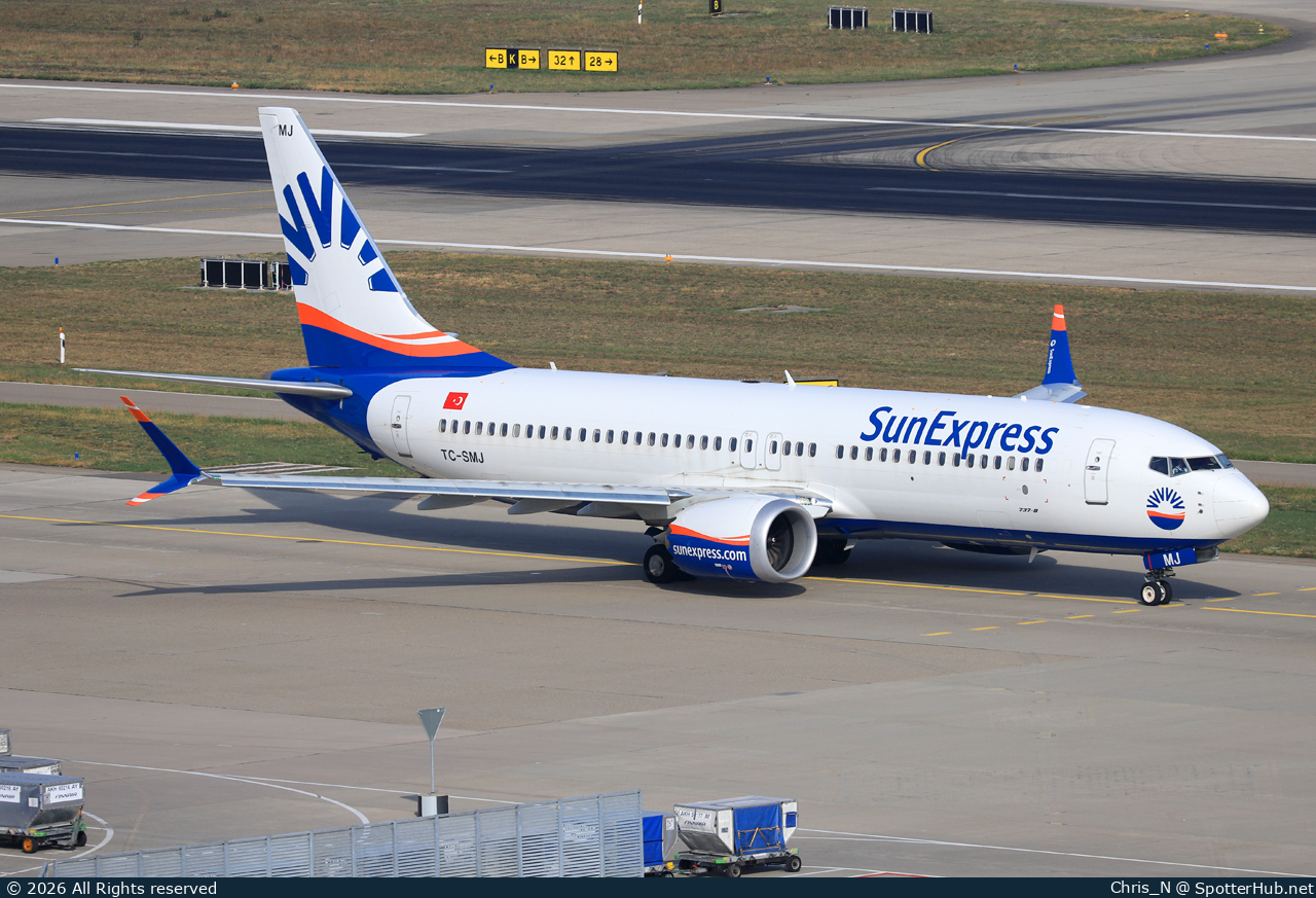 Photo of TC-SMJ - Boeing 737 MAX 8 operated by SunExpress