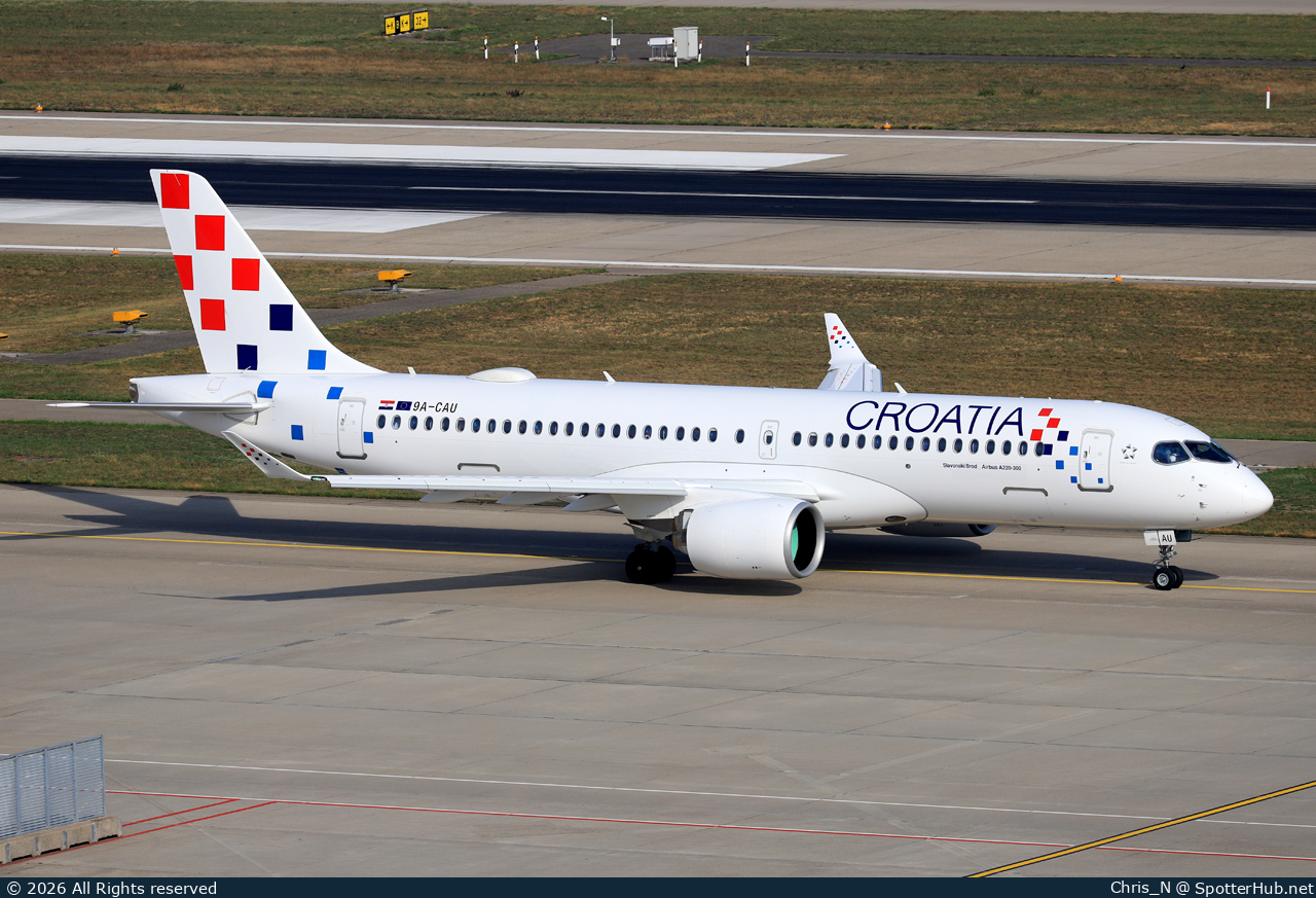 Photo of 9A-CAU - Airbus A220-300 operated by Croatia Airlines