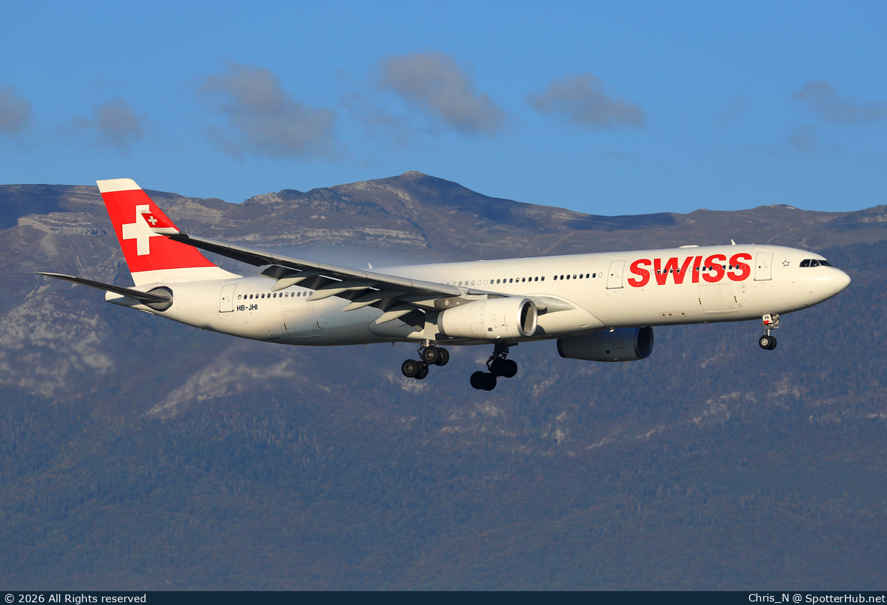 Photo of HB-JHI - Airbus A330-343 operated by Swiss International Air Lines