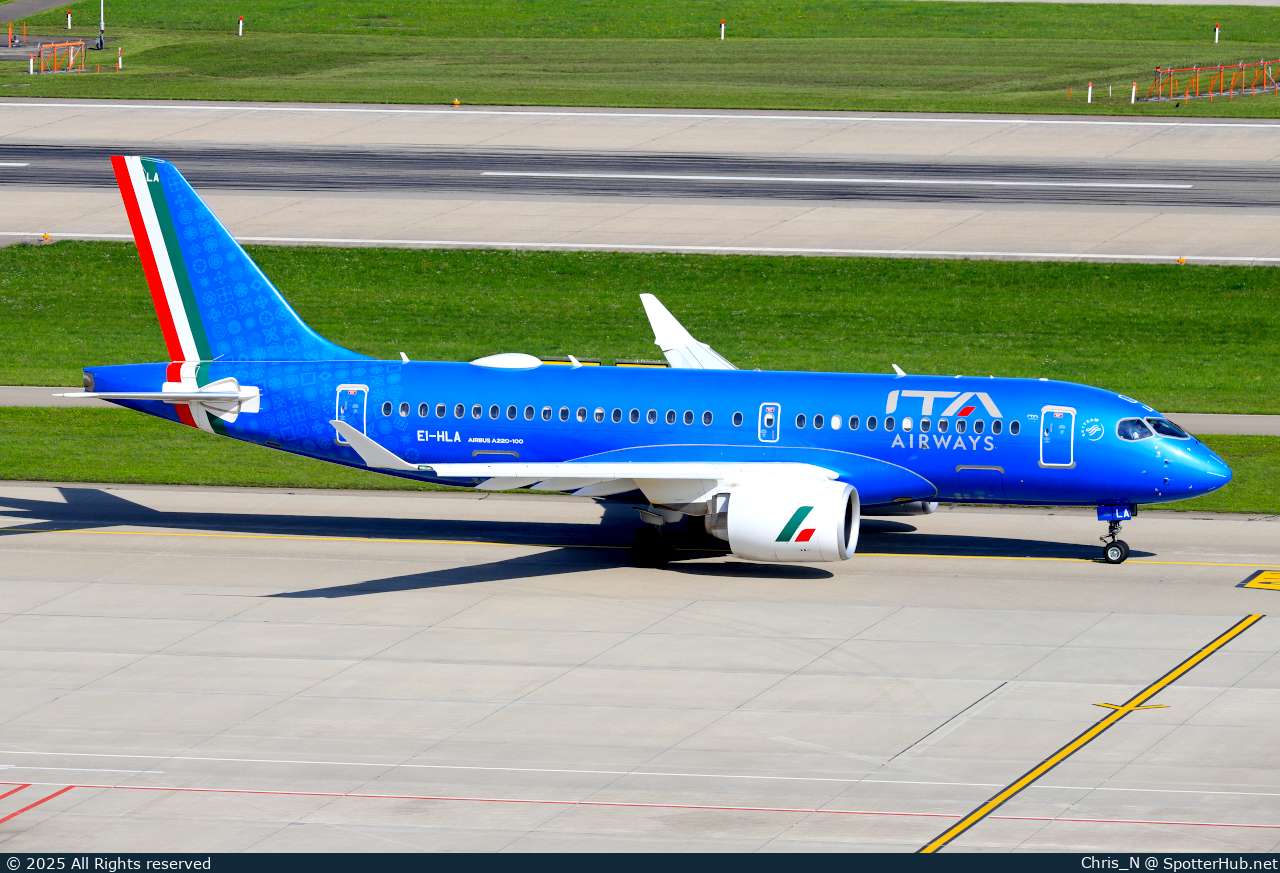 Photo of EI-HLA - Airbus A220-100 operated by ITA Airways