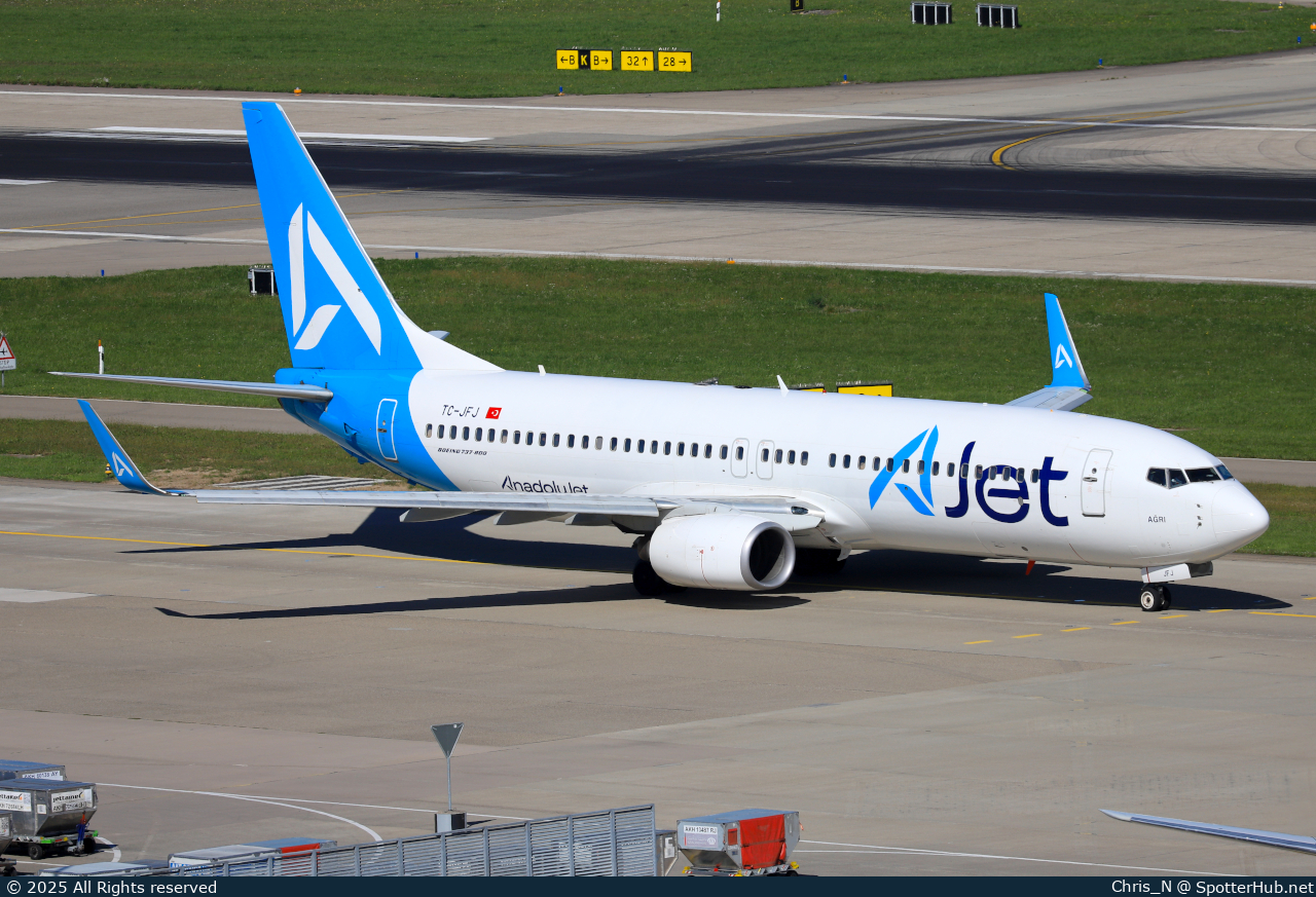 Photo of TC-JFJ - Boeing 737-8F2 operated by AJet