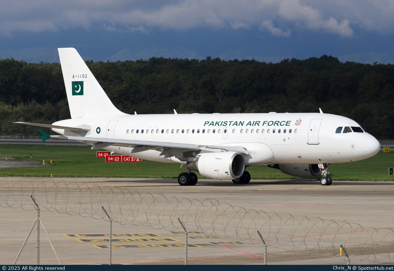 Photo of A-1102 - Airbus A319-112 operated by Pakistan Air Force
