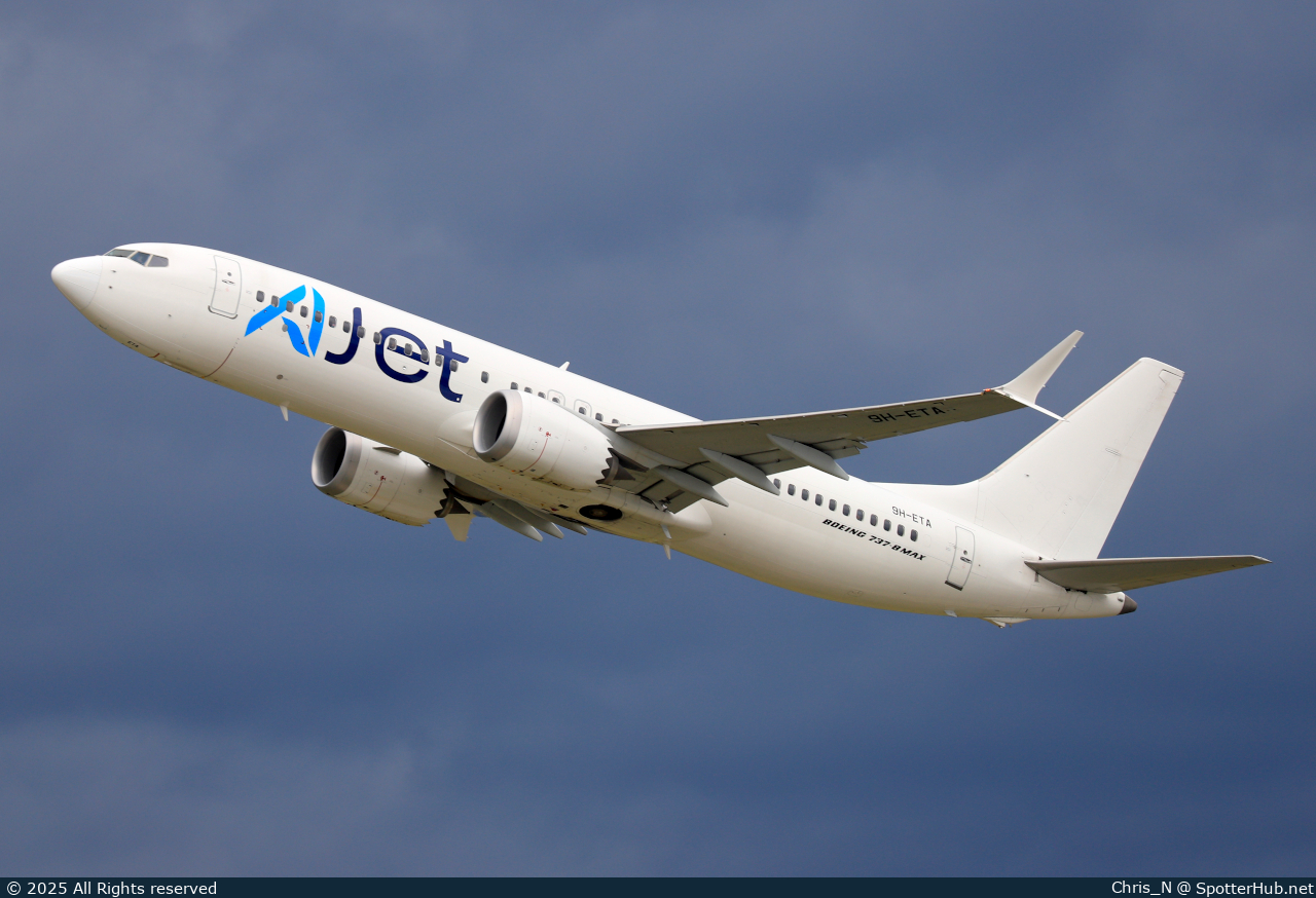 Photo of 9H-ETA - Boeing 737 MAX 8 operated by AJet (opb SmartLynx Malta)