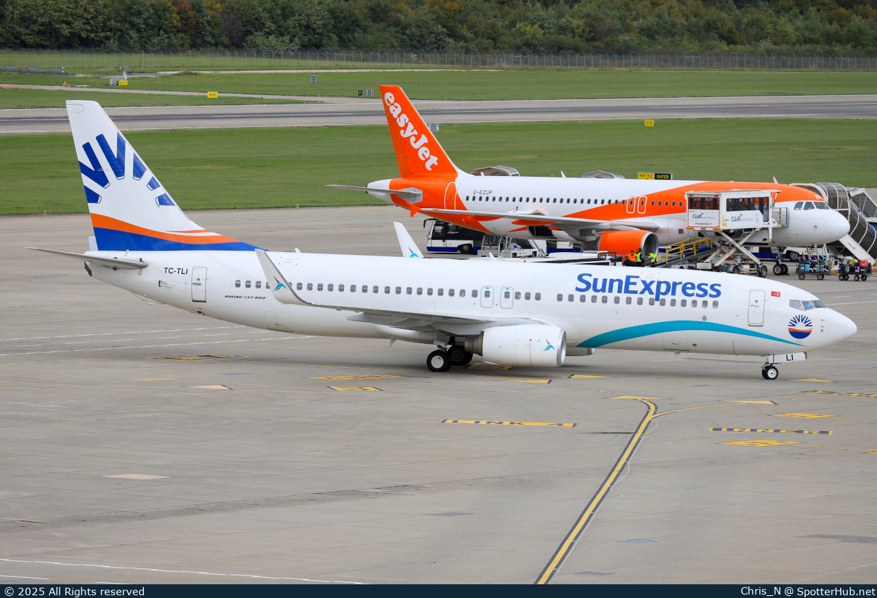 Photo of TC-TLI - Boeing 737-8FZ operated by SunExpress (opb Tailwind Airlines)
