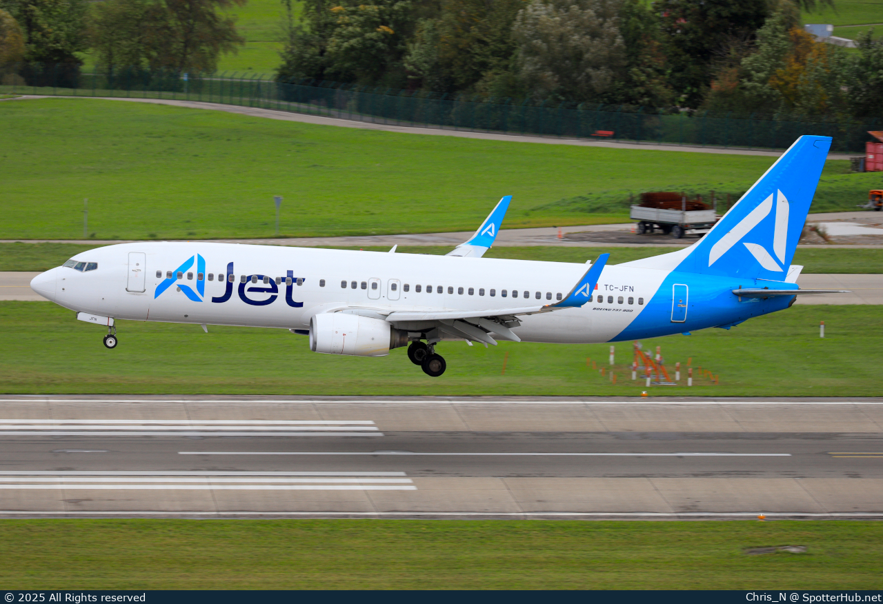 Photo of TC-JFN - Boeing 737-8F2 operated by AJet