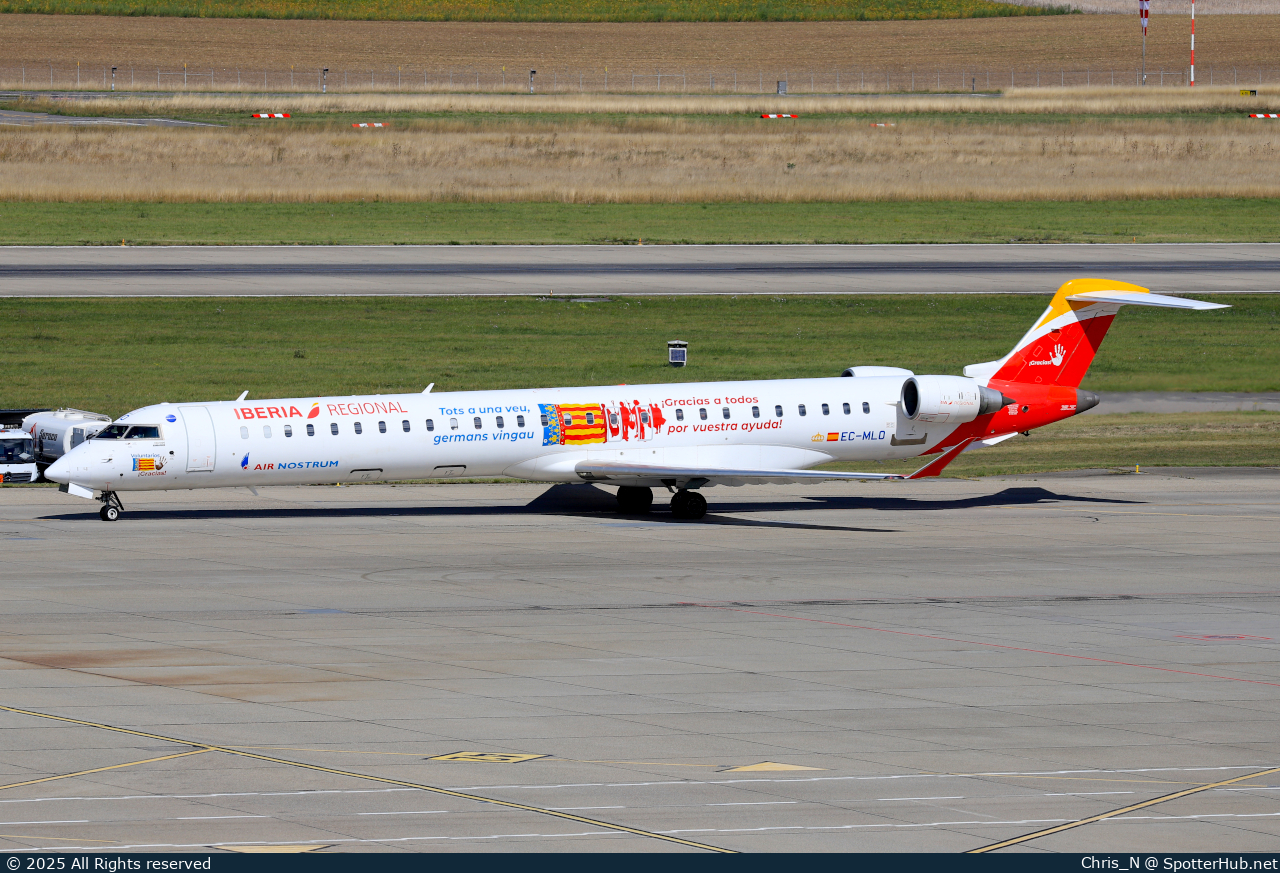 Photo of EC-MLO - Bombardier CRJ-1000 operated by Iberia Regional (opb Air Nostrum)