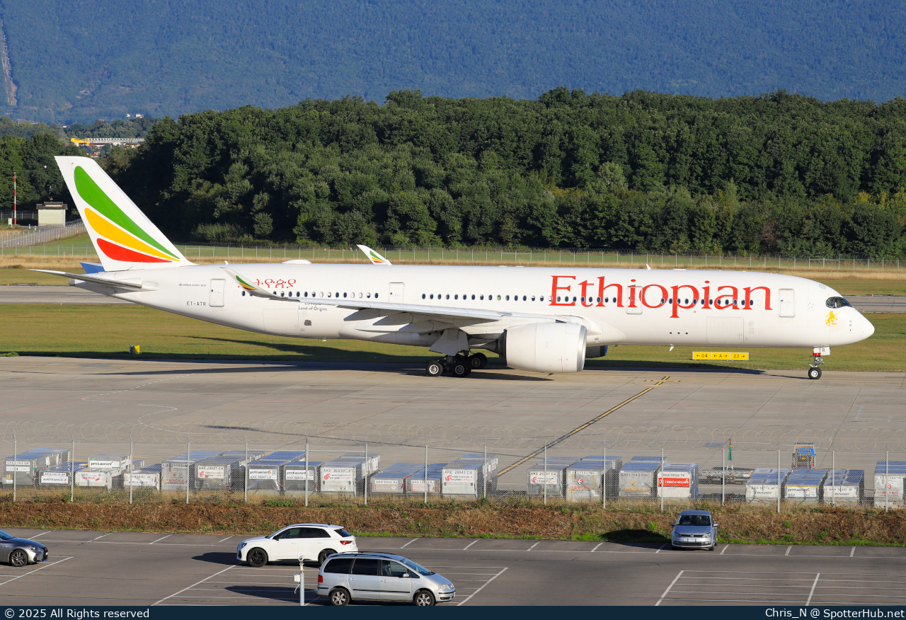 Photo of ET-ATR - Airbus A350-941 operated by Ethiopian Airlines