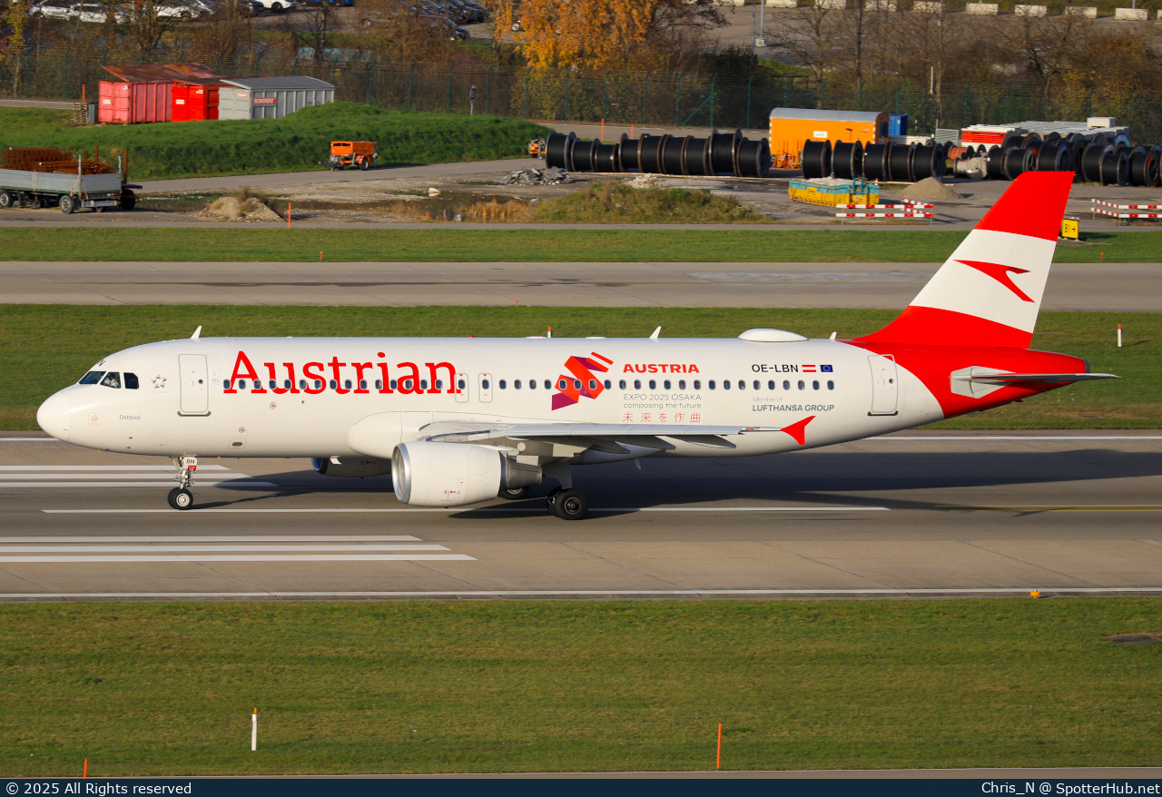 Photo of OE-LBN - Airbus A320-214 operated by Austrian Airlines