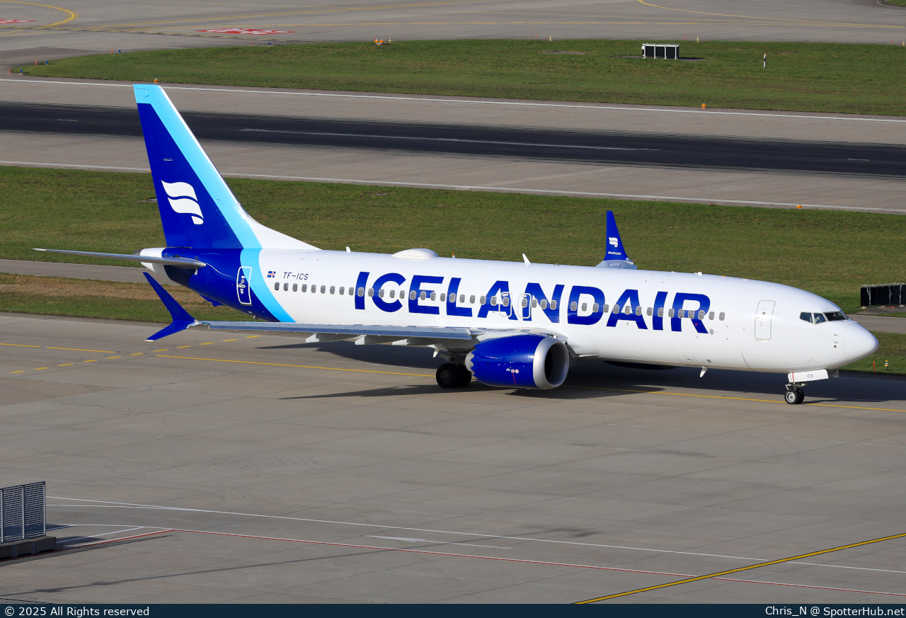 Photo of TF-ICS - Boeing 737 MAX 8 operated by Icelandair