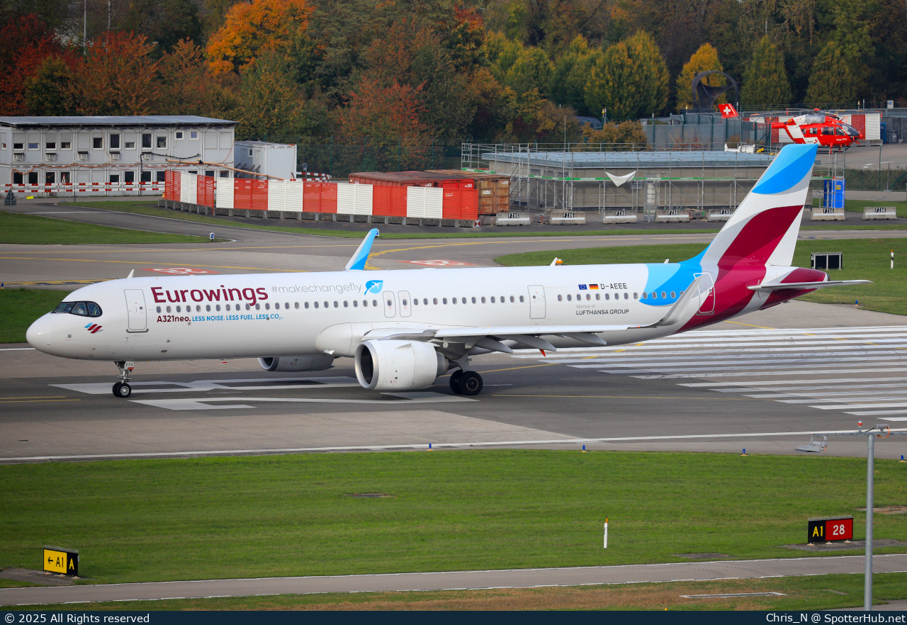 Photo of D-AEEE - Airbus A321-251NX operated by Eurowings