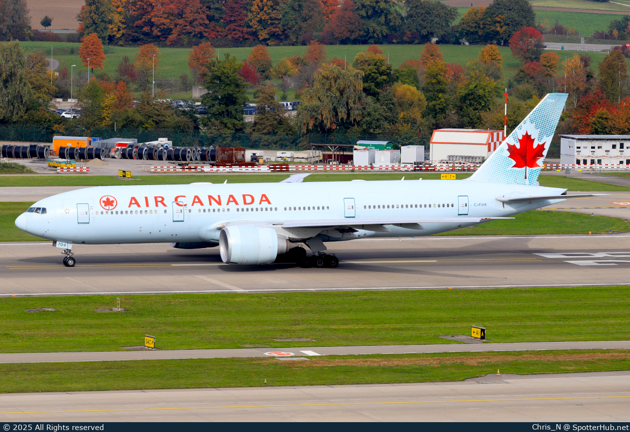 Photo of C-FIVK - Boeing 777-233(LR) operated by Air Canada