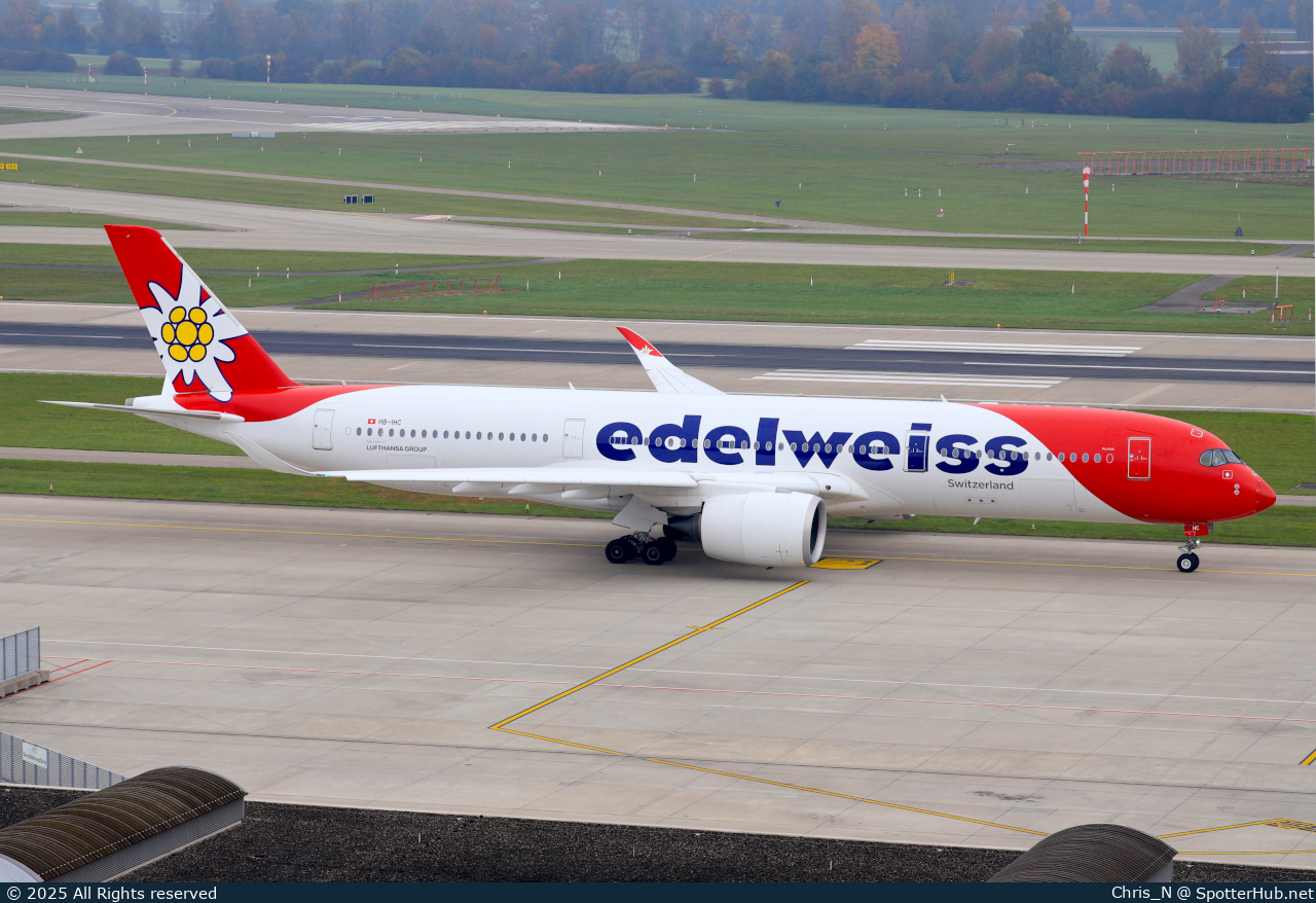 Photo of HB-IHC - Airbus A350-941 operated by Edelweiss Air