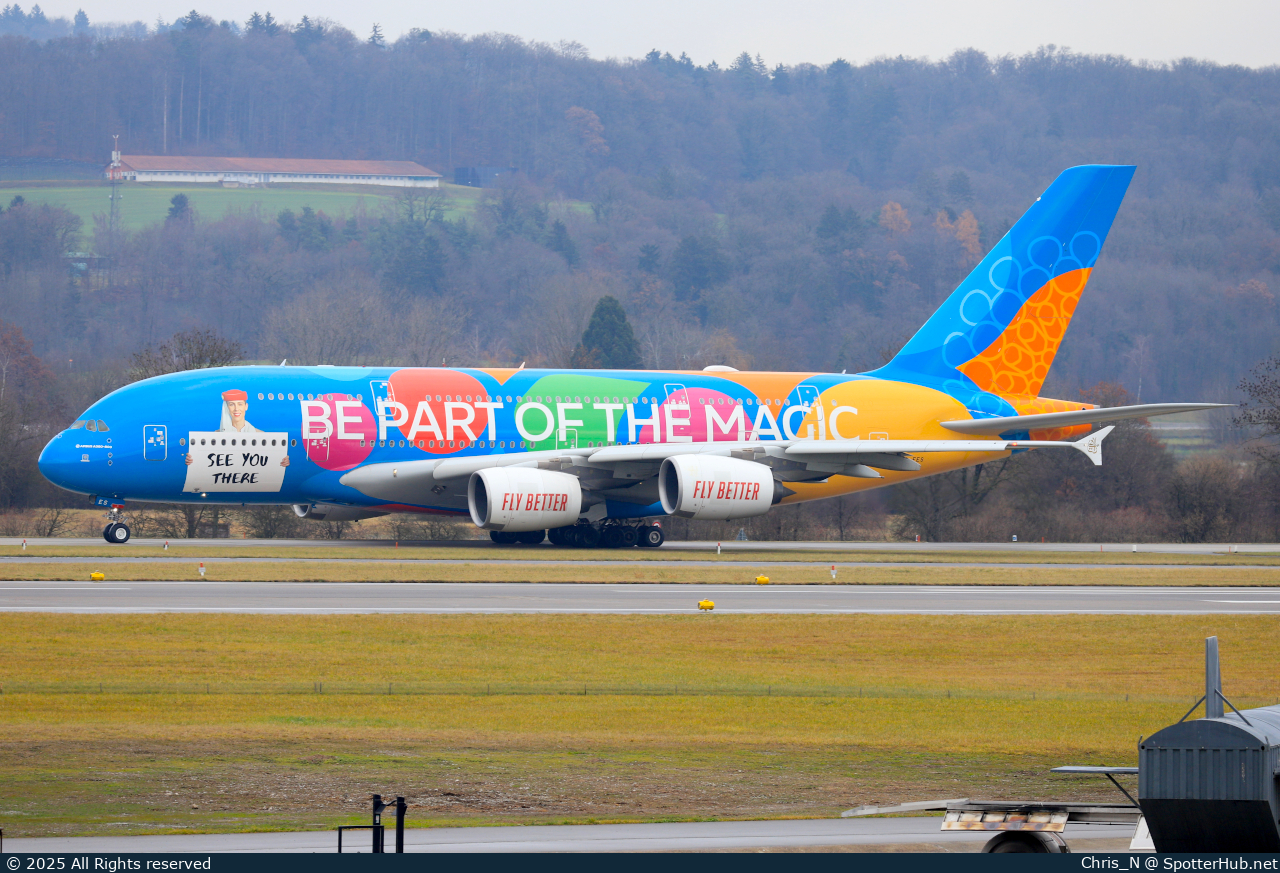 Photo of A6-EES - Airbus A380-861 operated by Emirates