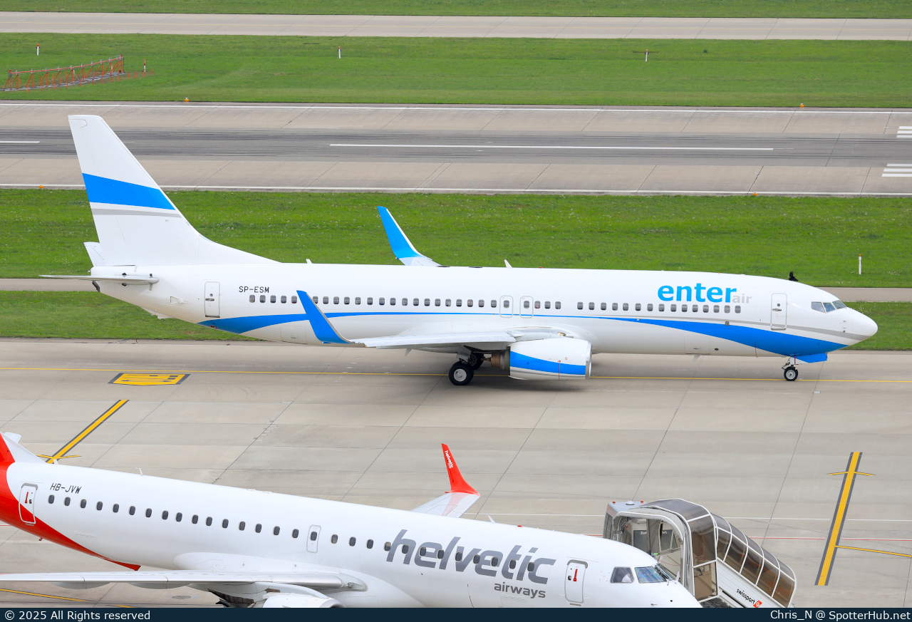Photo of SP-ESM - Boeing 737-8Q8 operated by Enter Air