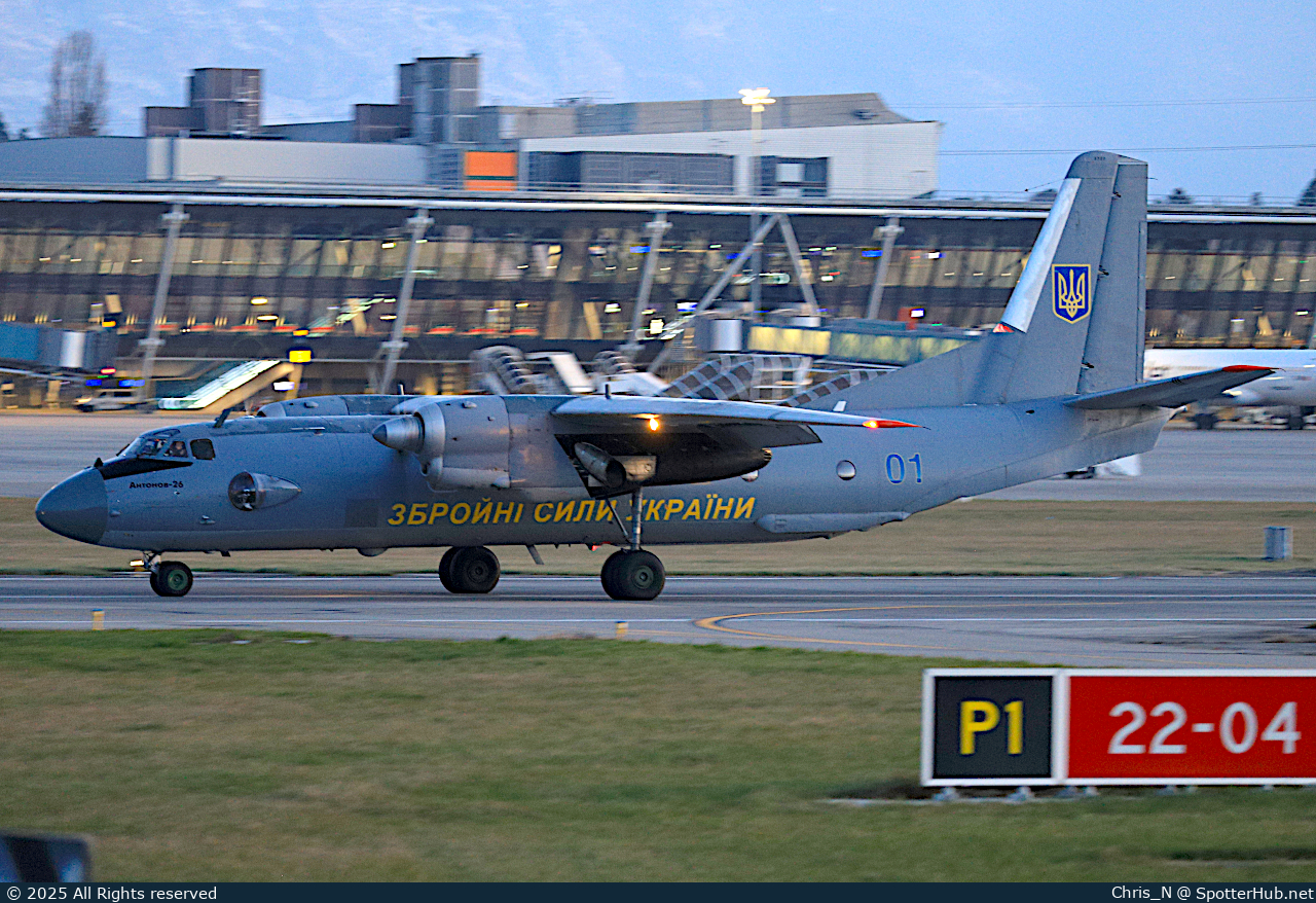 Photo of 01 - Antonov An-26 operated by Ukrainian Air Force