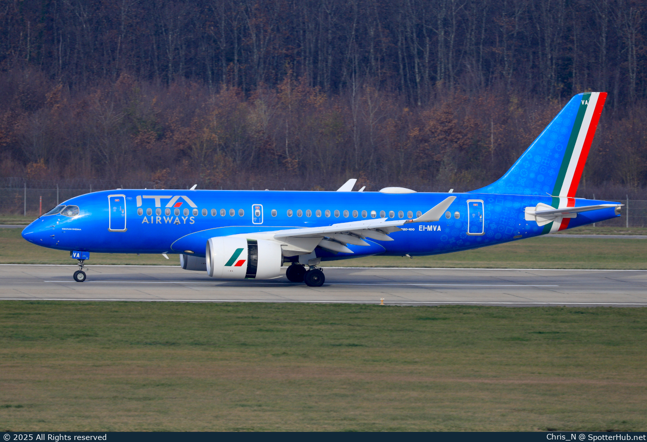 Photo of EI-MVA - Airbus A220-100 operated by ITA Airways