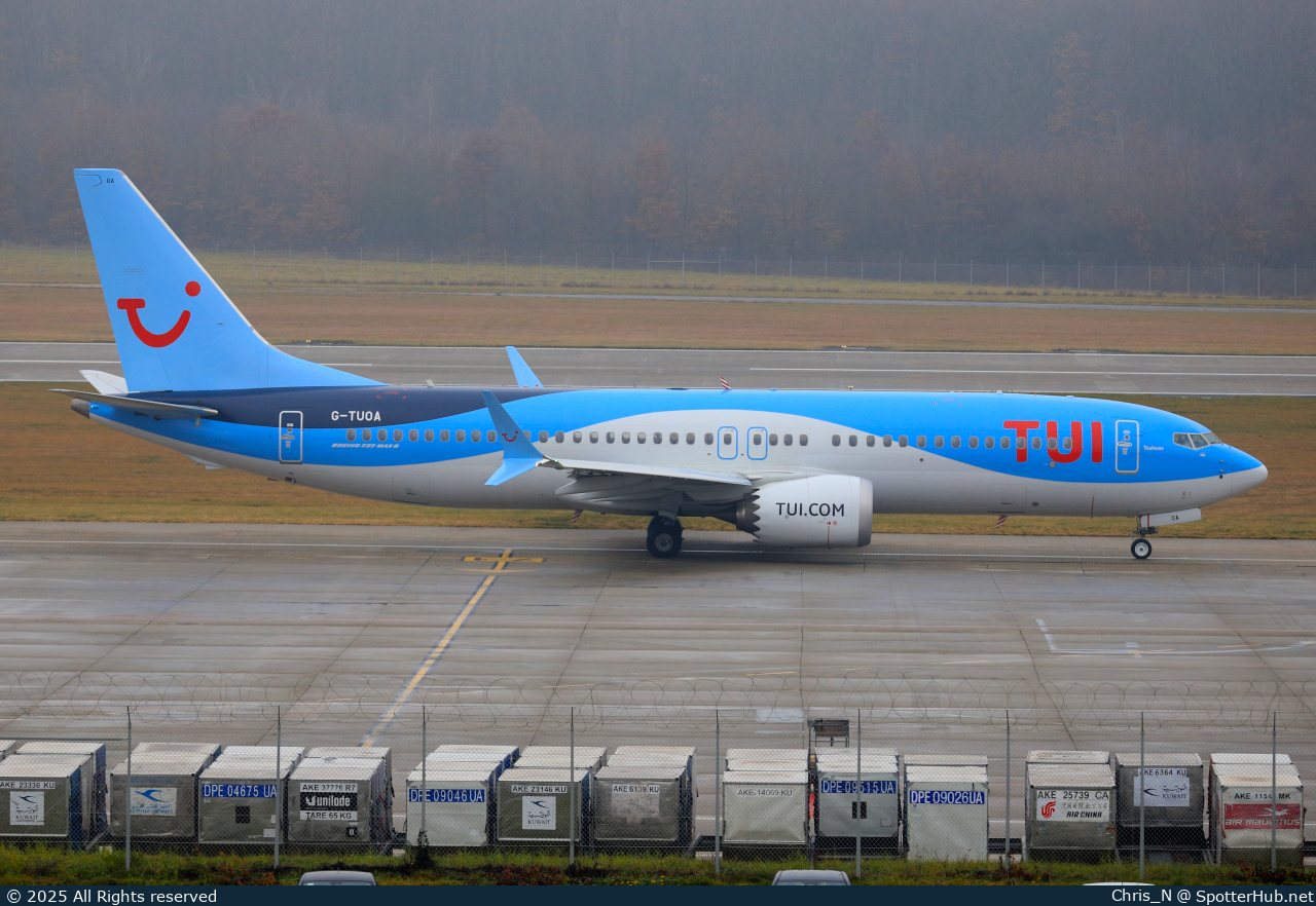 Photo of G-TUOA - Boeing 737 MAX 8 operated by TUI Airways