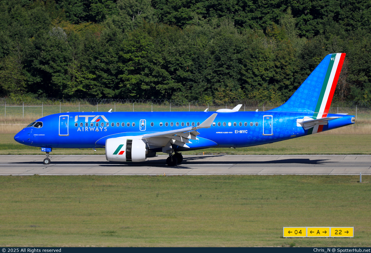 Photo of EI-MVC - Airbus A220-100 operated by ITA Airways