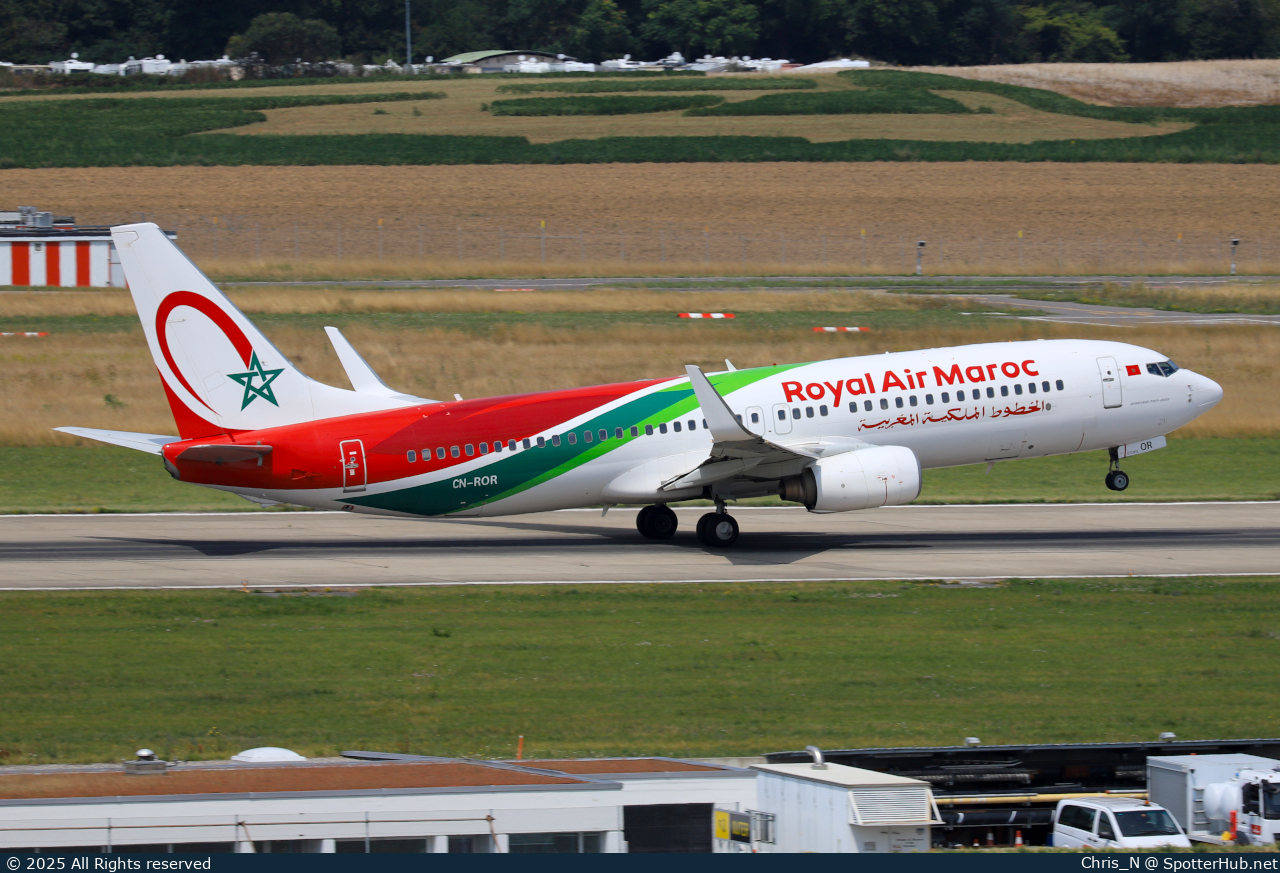 Photo of CN-ROR - Boeing 737-8B6 operated by Royal Air Maroc