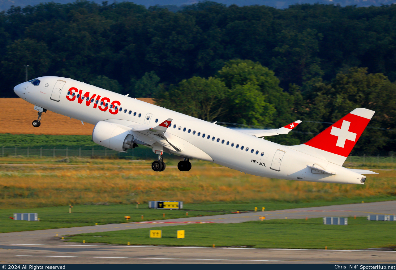 Photo of HB-JCL - Airbus A220-300 operated by Swiss International Air Lines