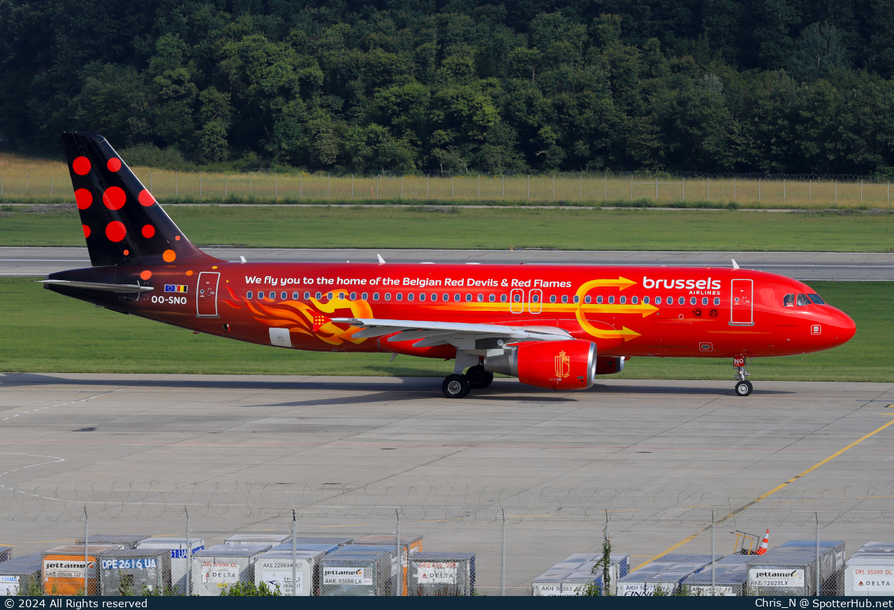 Photo of OO-SNO - Airbus A320-214 operated by Brussels Airlines