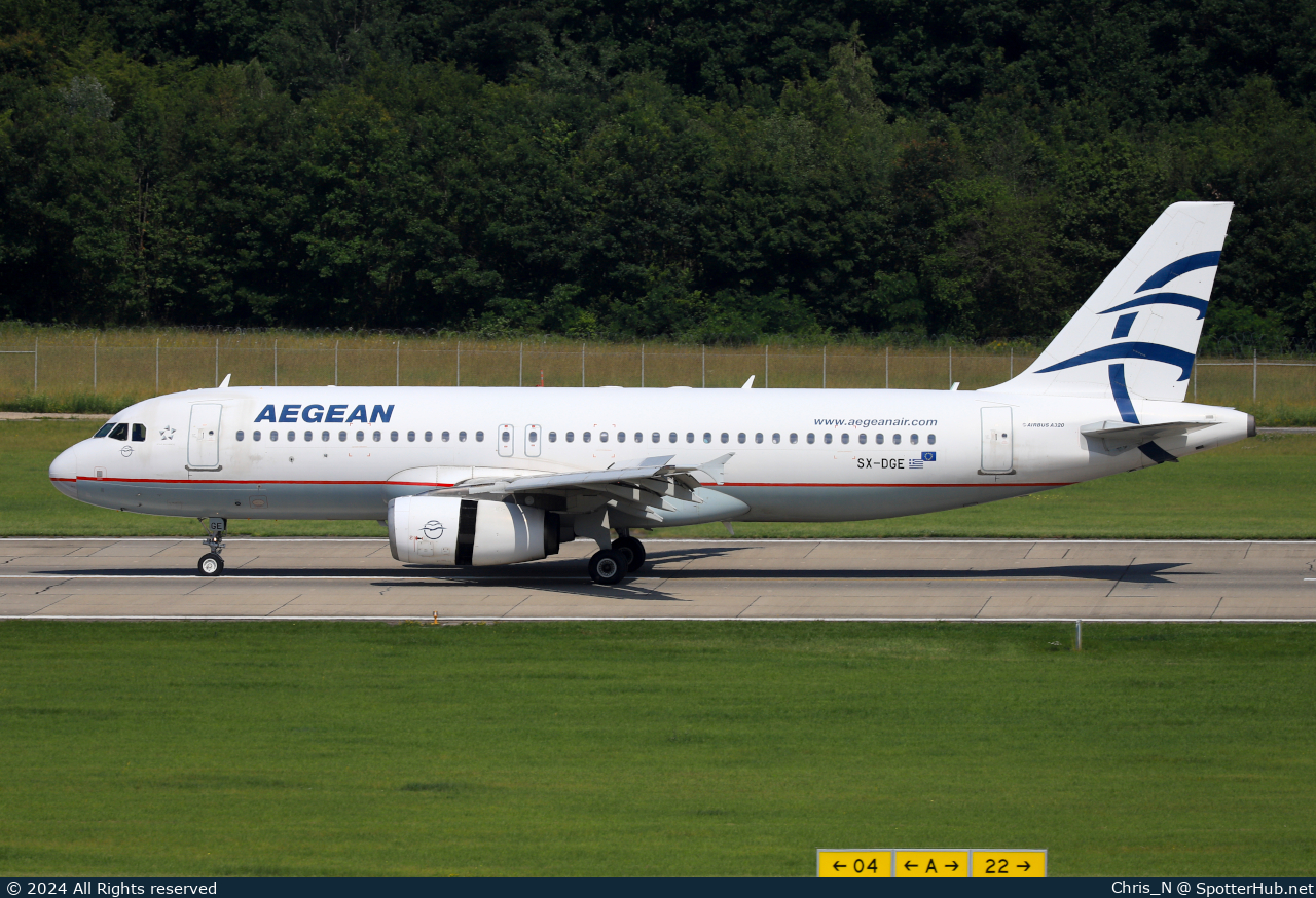 Photo of SX-DGE - Airbus A320-232 operated by Aegean Airlines