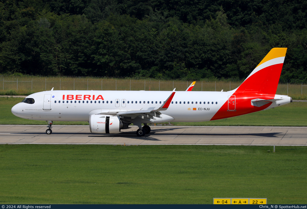Photo of EC-NJU - Airbus A320-251N operated by Iberia