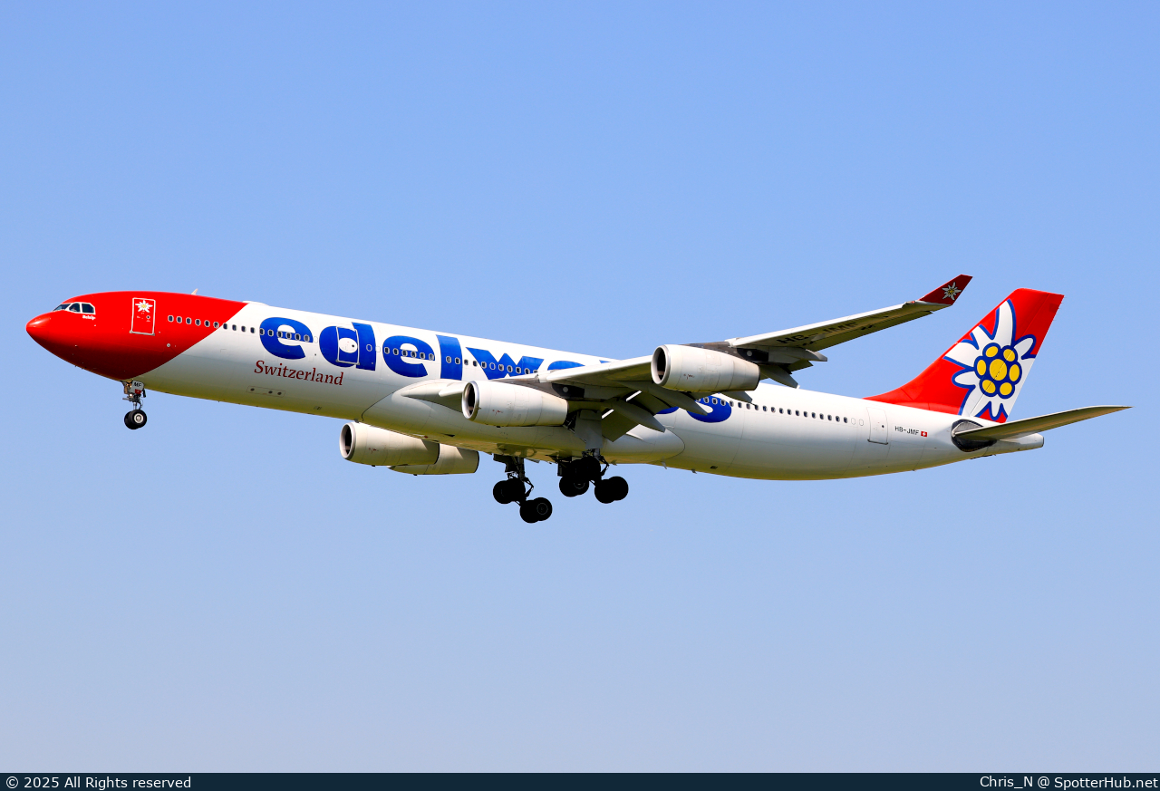 Photo of HB-JMF - Airbus A340-313 operated by Edelweiss Air