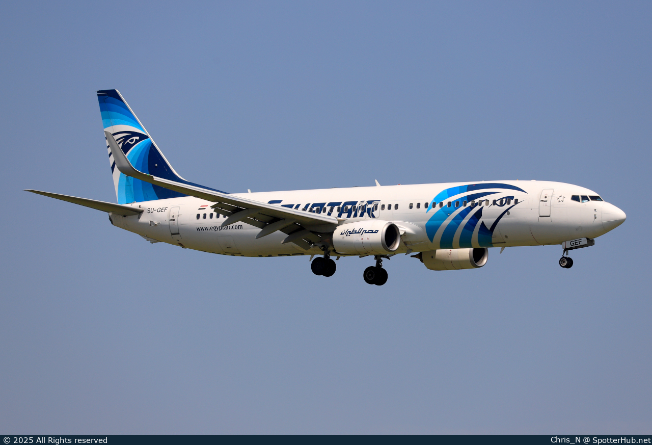 Photo of SU-GEF - Boeing 737-866 operated by Egyptair