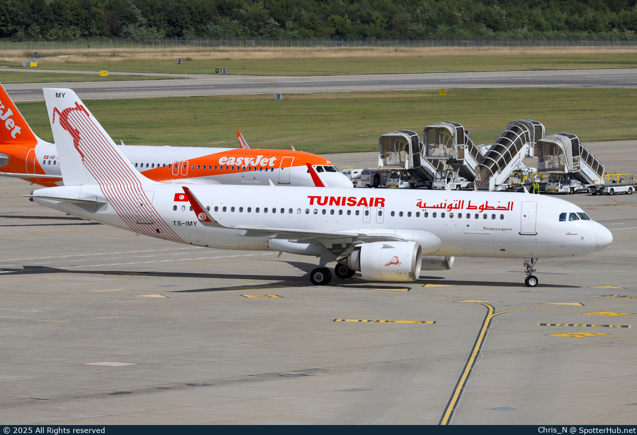 Photo of TS-IMY - Airbus A320-251N operated by Tunisair