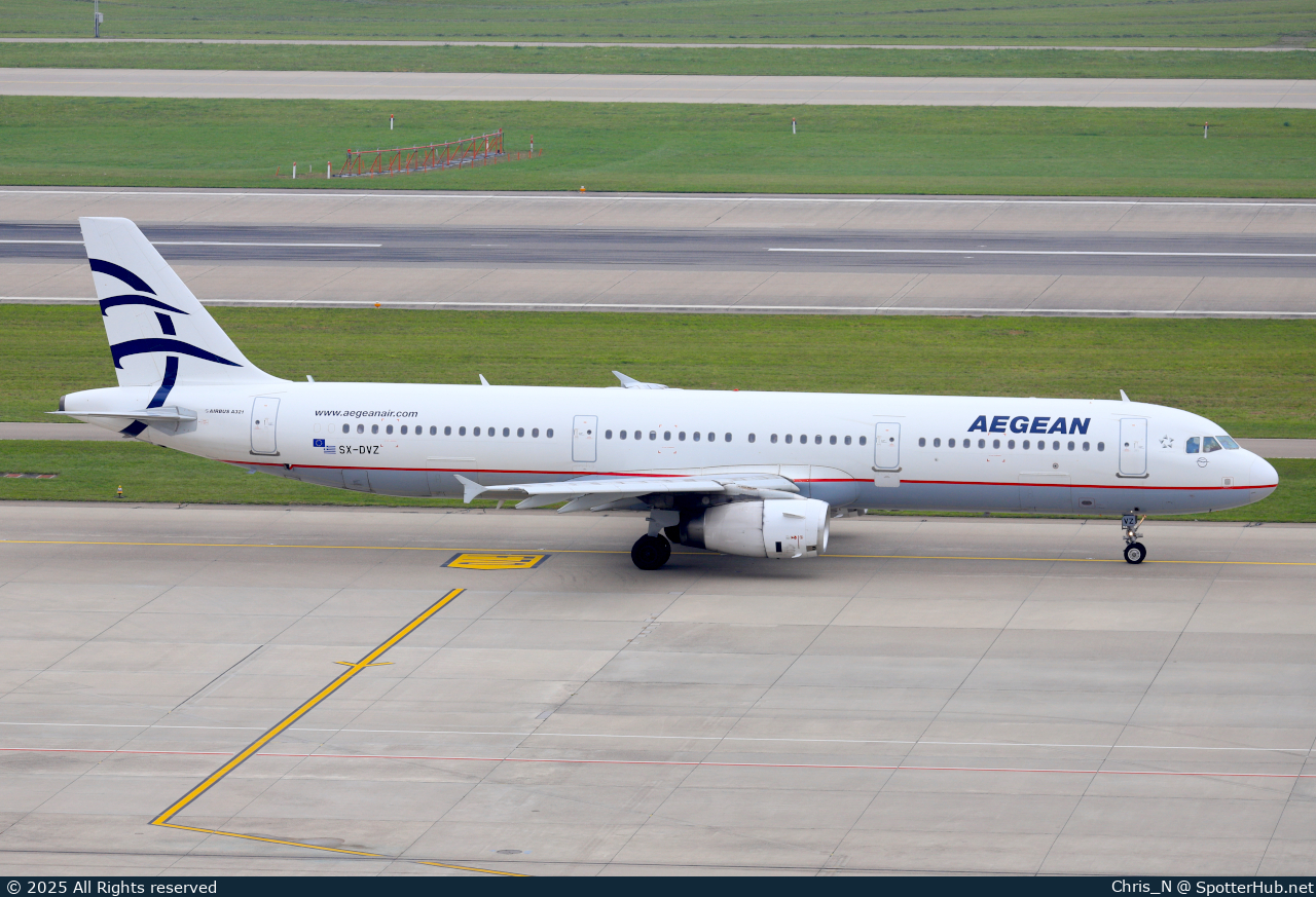 Photo of SX-DVZ - Airbus A321-231 operated by Aegean Airlines