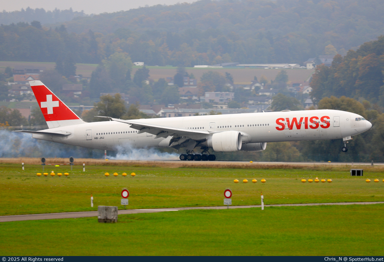 Photo of HB-JNJ - Boeing 777-3DE(ER) operated by Swiss International Air Lines