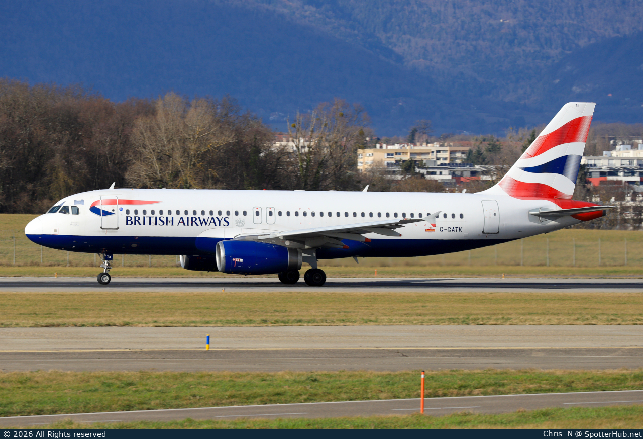Photo of G-GATK - Airbus A320-232 operated by British Airways (opb BA Euroflyer)