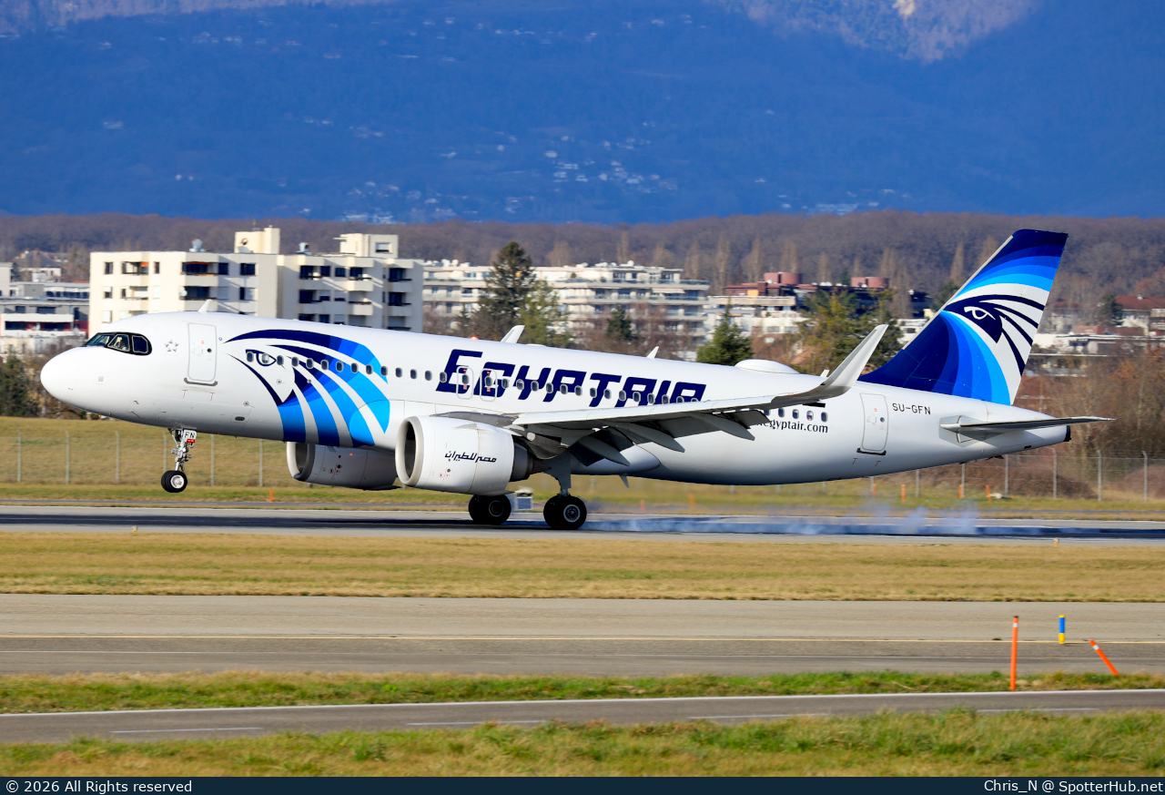 Photo of SU-GFN - Airbus A320-251N operated by Egyptair