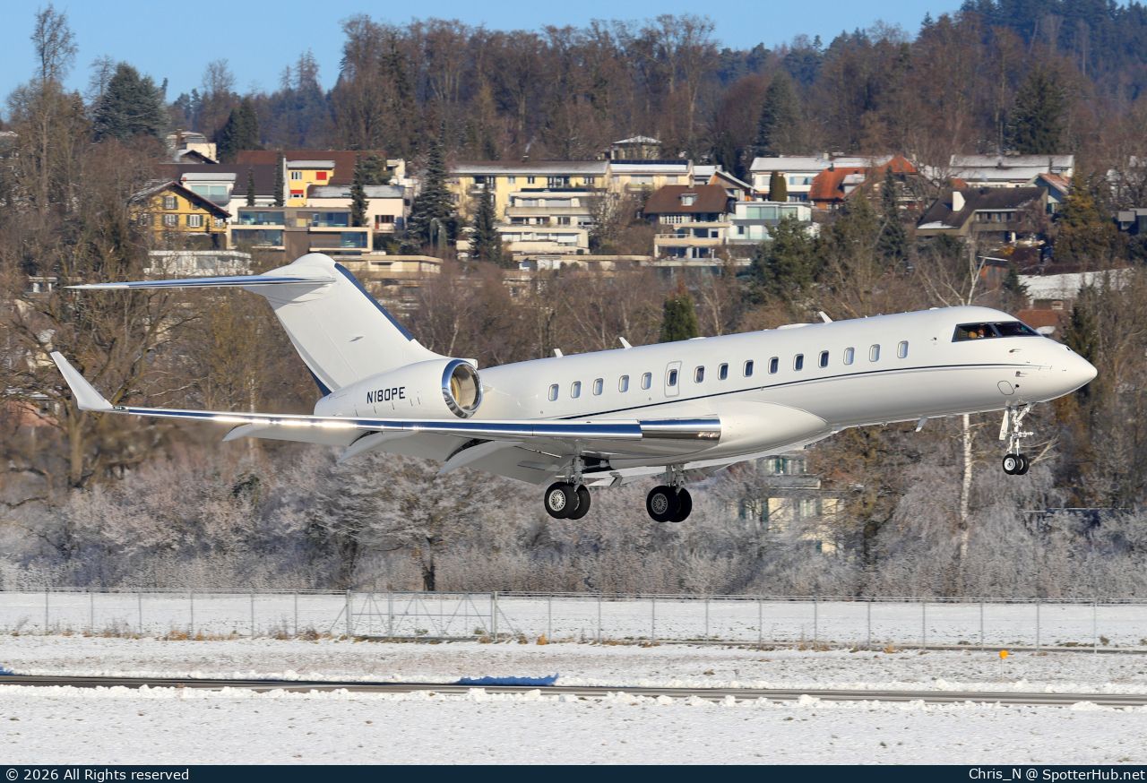 Photo of N180PE - Bombardier Global 6000 operated by Executive Jet Management