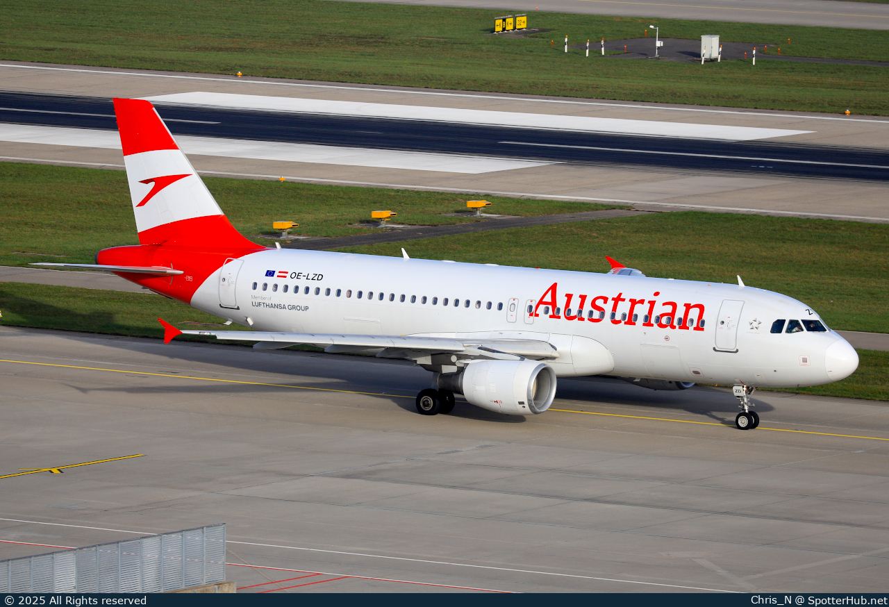 Photo of OE-LZD - Airbus A320-214 operated by Austrian Airlines
