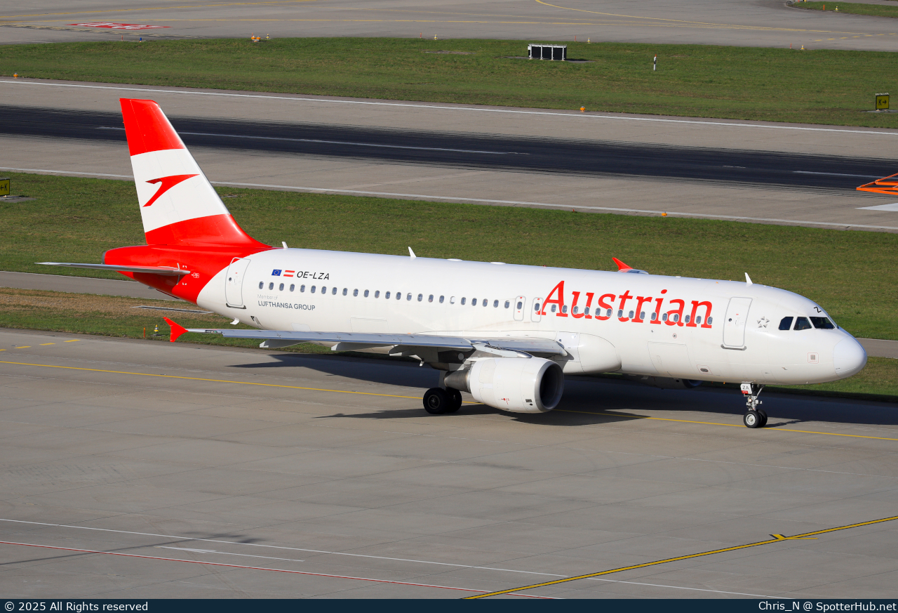 Photo of OE-LZA - Airbus A320-214 operated by Austrian Airlines