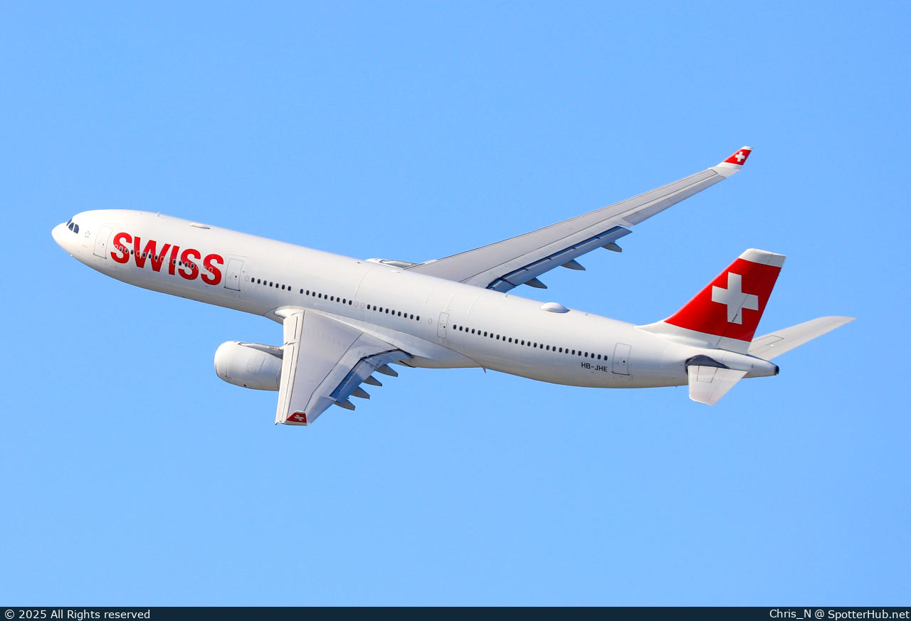 Photo of HB-JHE - Airbus A330-343 operated by Swiss International Air Lines
