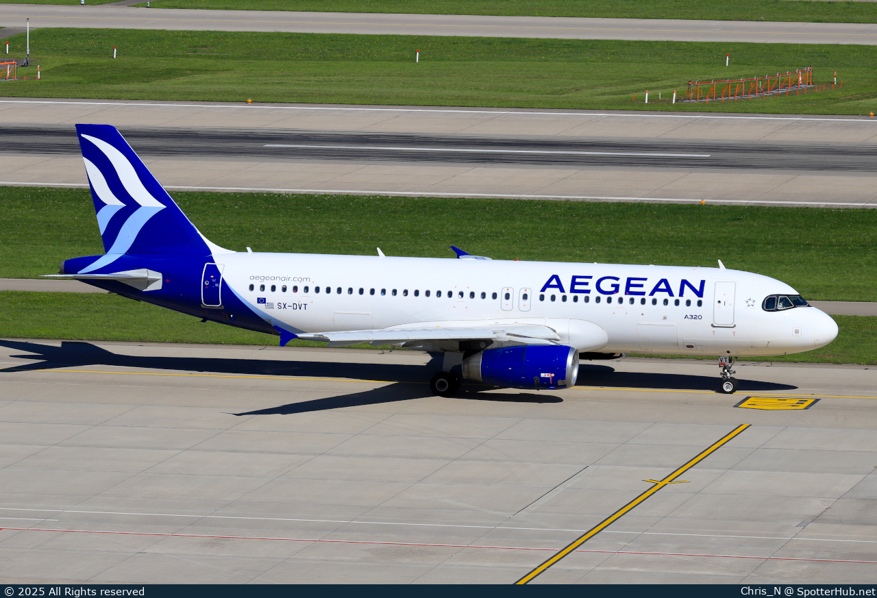 Photo of SX-DVT - Airbus A320-232 operated by Aegean Airlines