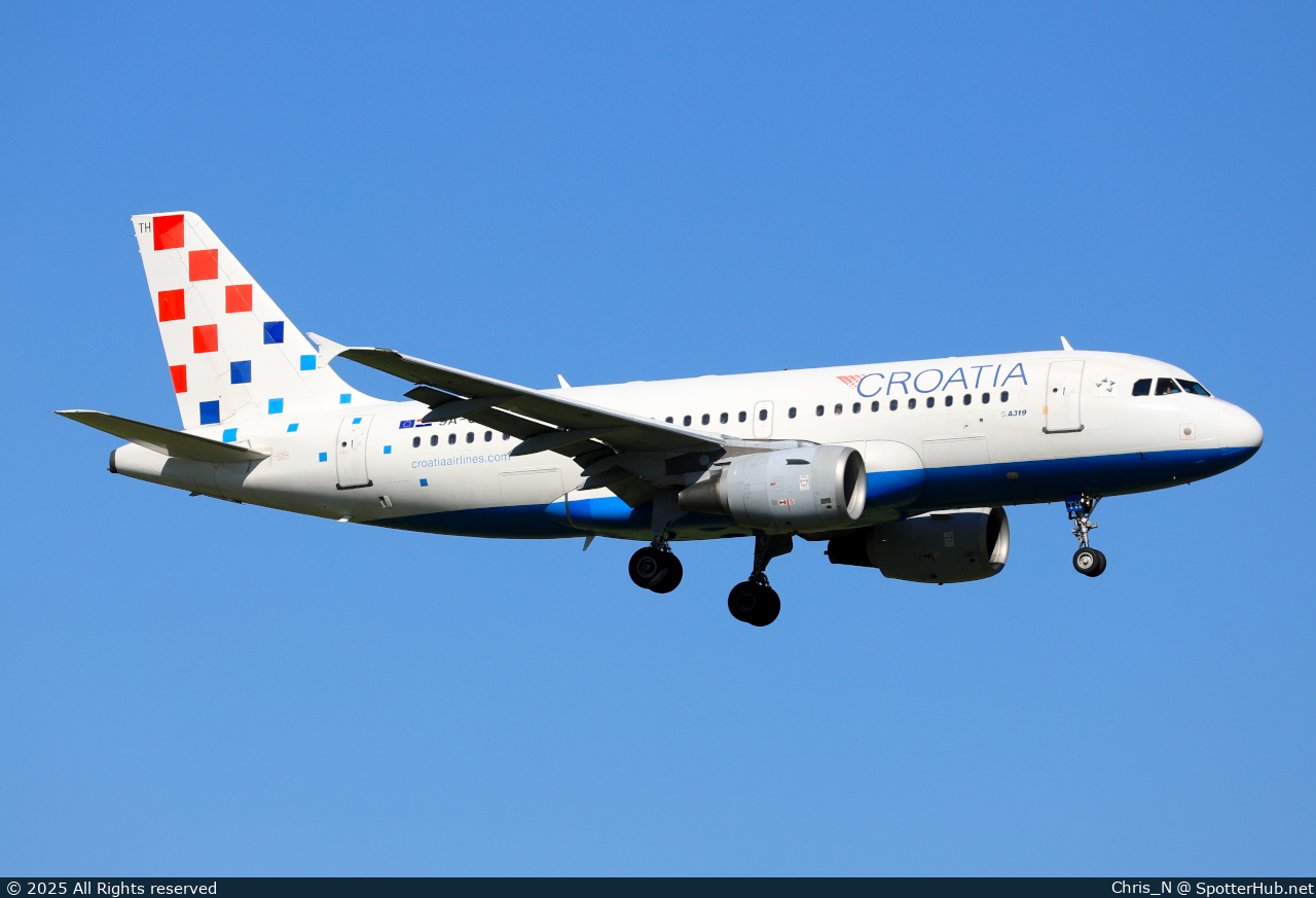 Photo of 9A-CTH - Airbus A319-112 operated by Croatia Airlines
